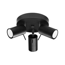 Spot RING 3xGU10/40W/230V negru Sollux SL.1016