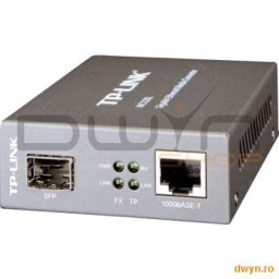 Convertor RJ45 1000M la slot SFP 1000M cu suport module MiniGBIC, montabil in sasiu, TP-LINK 'MC220L
