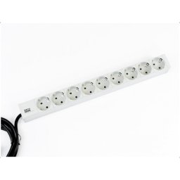 Bachmann PDU 19', 1U, 9 prize schuko, fara intrerupator, profil aluminiu, cablu alimentere 2m si
