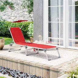 SEZR1 - Sezlong plaja 55 cm - Mobilier gradina, plaja, terasa - Rosu
