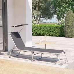 SEZG1 - Sezlong plaja 55 cm - Mobilier gradina, plaja, terasa - Gri