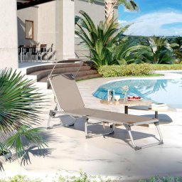 SEZC1 - Sezlong plaja 55 cm - Mobilier gradina, plaja, terasa - Crem