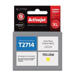 Activejet AE-27YNX ink for Epson printer, Epson 27XL T2714 replacement; Supreme; 18 ml; yellow