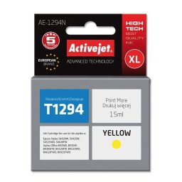 Activejet AE-1294N ink for Epson printer, Epson T1294 replacement; Supreme; 15 ml; yellow
