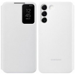 Galaxy S22 Plus (S906) - Husa Flip tip "Smart Clear View Cover" - Alb
