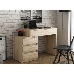 BIM506 - Birou stanga/dreapta, 113 cm, masa de calculator cu 5 sertare, office - Sonoma