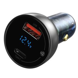 Particular Digital Display Dual USB si Type-C Quick Charger Silver (65W)