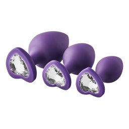 Dream Toys Flirts Anal Training Kit Gem Stone Purple