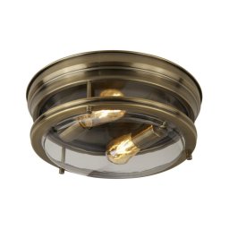 Searchlight 5182AB - Plafonieră EDINBURGH I 2xE27/40W/230V bronz