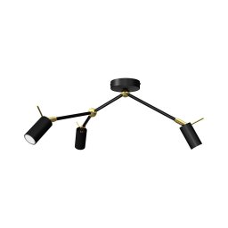 Spot IRIS 3xGU10/MR11/40W/230V negru/auriu