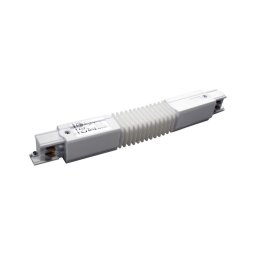 Conector trifazic pentru corpuri de iluminat în sistem pe șină TRACK alb tip Flexi