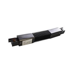 Conector trifazic pentru corpuri de iluminat în sistem pe șină TRACK negru tip Flexi