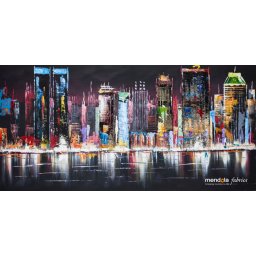 TABLOU PICTAT MANUAL NIGHT LIGHTS 70X140 CM, FSC 100%