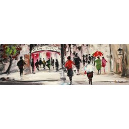 TABLOU PICTAT MANUAL STREET LIFE A, 50X150 CM, FSC 100%
