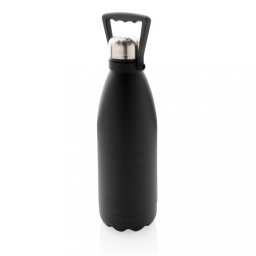 Sticla de apa sport, 1500 ml, 33.5xø10.5 cm, Everestus, 20SEP0292, Otel, Negru