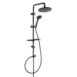 Set Dus Ferro Rainfall `Rondo Lux` Rotund, Negru Mat