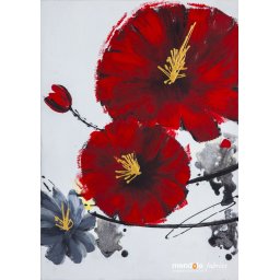 TABLOU PICTAT MANUAL CHERRY BLOSSOM_A, 70X50 CM, FSC 100%