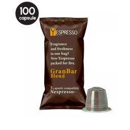 100 Capsule Yespresso Granbar - Compatibile Nespresso