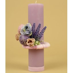 Lumanare de botez Purple spring