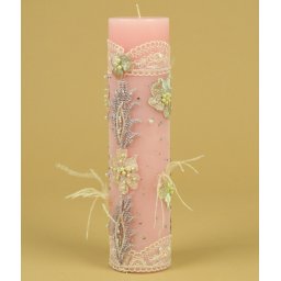 Lumanare de botez Pink spring