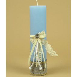 Lumanare de botez Blue sky