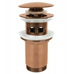 Ventil lavoar cu preaplin, rose gold , alama , Laveo CKK 82R3