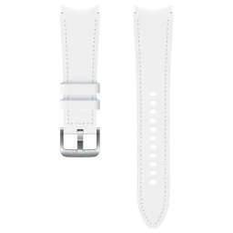 Galaxy Watch 4 / 4 Classic - Bratara Hybrid, cu cusatura (20mm, M/L), piele - Alb