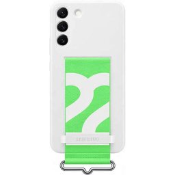 Carcasa Silicon Cover Strap pentru SAMSUNG Galaxy S22 Plus, EF-GS906TWEGWW, White