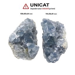 Celestit Cristal Natural Brut - 108-114 x 58-80 x 64-81 mm - ( XXL ) - 1 Buc