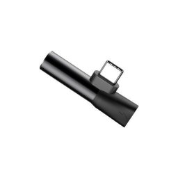 Accesorii Audio Hi-Fi Adaptor Type-C la port Type-C si port Jack 3.5mm Baseus L41, Black