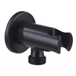 Laveo NPX 760O Iesire pentru baterie incastrata cu suport para de dus, model rotund , negru mat