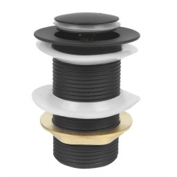 Ventil lavoar fara preaplin, negru mat, alama, Laveo CKK 71R2