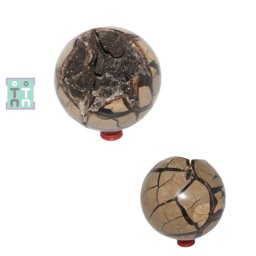 Geoda Naturala Septaria - Piatra Dragonului Sfera - 127x125x115 mm - Unicat