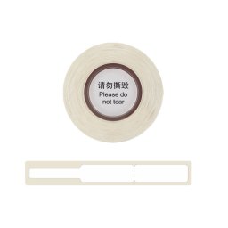 Etichete stegulet albe pentru cabluri 12,5 74 mm + 35 mm, CIP recunoastere automata, doar pentru imprimanta AIMO D30S, DCXL12574-35-65