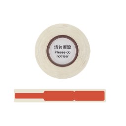 Etichete stegulet rosii pentru cabluri 12,5 74 mm + 35 mm, CIP recunoastere automata, doar pentru imprimanta AIMO D30S, DCXL12574-35-65RD