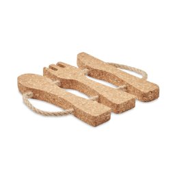 Suport pentru oale, Everestus, 22FEB0019, 14x14.5x1 cm, Pluta, Natur