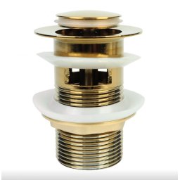 Ventil lavoar cu preaplin, auriu gold, alama, Kuchinox CKK G1R1