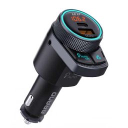 Modulator FM AKAI FMT-80BT, 87,5-108 MHz, design ergonomic, Bluetooth, cititor USB multiple formate, micro SD Card, iluminare LED