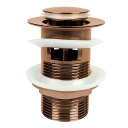 Ventil lavoar cu preaplin, rose gold, alama, Kuchinox CKK 81R1