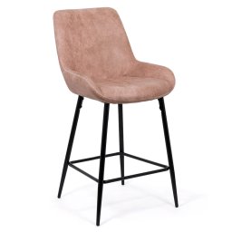 Scaun de bar roz din piele sintetică ABS 146