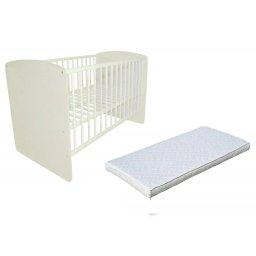 Patut KLUPS Karolina II Alb + Saltea 10 MyKids Confort II