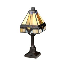 Elstead QZ-HOLMES-TL - Lampă de masă Tiffany HOLMES 1xE14/25W/230V