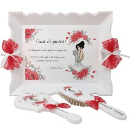 Set pentru gatit mireasa, maci, 3 piese - DSPH203002
