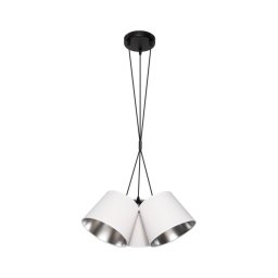 Lustră pe cablu ZOMA 3xE27/60W/260V albă/crom lucios