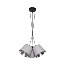 Lustră pe cablu ZOMA 3xE27/60W/260V gri/crom lucios
