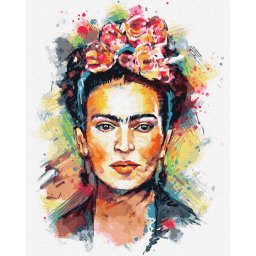 Set pictura pe numere, cu sasiu, Frida Kahlo - decupaj, 40x50 cm