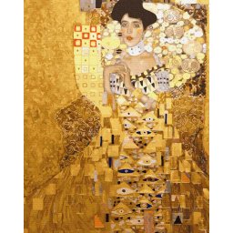 Set pictura pe numere, cu sasiu, Femeia in aur - Klimt, 40x50 cm