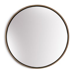 Casa Chic Fournier Oglindă de perete cu ramă metalică rotundă Ø 80 cm (EL-MIR-MET-80X80-GLD)