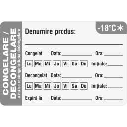 Etichete personalizate, PRODUSE CONGELATE, 75x50 mm, 1000 buc rola