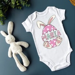 Body bebe Paste personalizat cu nume, model fetita Cute Easter Egg